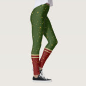 Santa Elf Red en Green Kerstmis Leggings (Rechts)