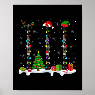 Santa Elf Reindeer Clarinet Xmas Lichte Musical In Poster
