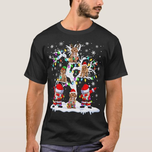 Santa ELF rendiercocao op kerstboomzant T-shirt (Voorkant)