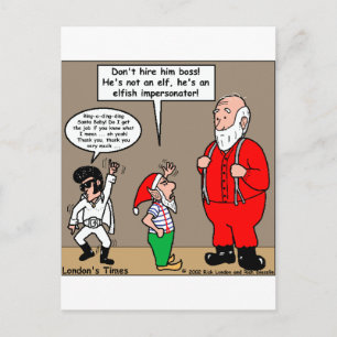 Santa & Elfen Imiteerder Grappige Cadeaus & T-shir Feestdagenkaart