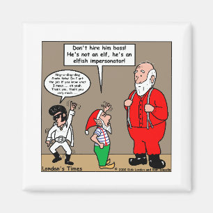 Santa & Elfen Imiteerder Grappige Cadeaus & T-shir Magneet