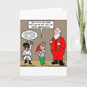 Santa & Elfen Immitatie Grappige Cadeaus & T-shirt Feestdagen Kaart