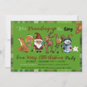 Santa, Elves, Deer & Snowman Gang Christmas Kaart (Voorkant)