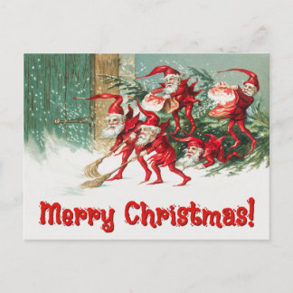 Santa Elves Feestdagenkaart