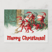  Santa Elves Feestdagenkaart (Voorkant)