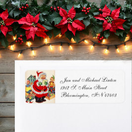 Santa & Elves Personaliseer retouradres Etiket