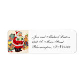 Santa & Elves Personaliseer retouradres Etiket (Voorkant)