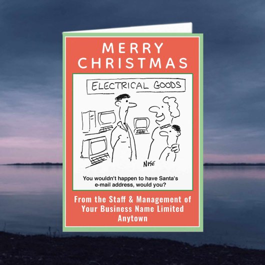 Santa Email Address Funny Retail Kerstmis Feestdagen Kaart
