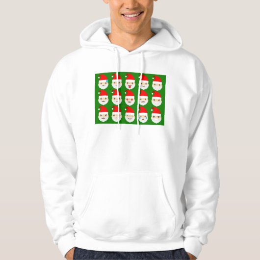 santa emoji emoticons hoodie (Voorkant)