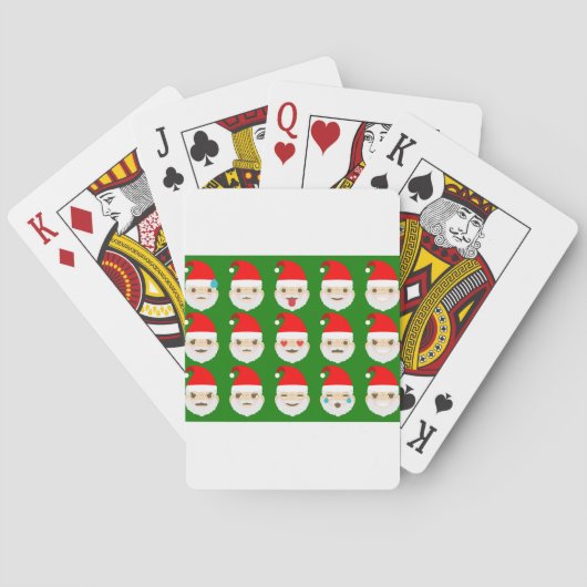 santa emoji emoticons speelkaarten (Achterkant)