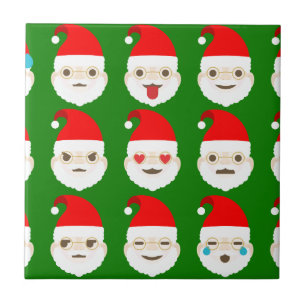 santa emoji emoticons tegeltje