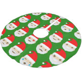 santa emoji emoticons tree skirt kerstboom rok (Gekanteld)