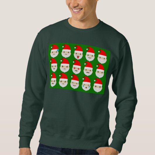santa emoji emoticons trui (Voorkant)