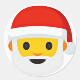 Santa emoji ronde sticker