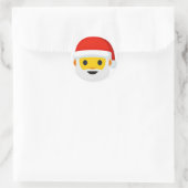 Santa emoji ronde sticker (Tas)