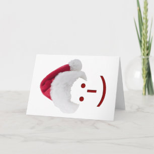 Santa Emoticon-Wenskaart Feestdagen Kaart