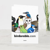 Santa Emperor Penguin Feestdagen Kaart (Achterkant)