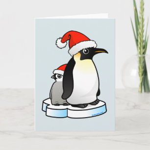 Santa Emperor Penguin Feestdagen Kaart