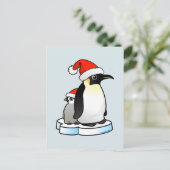 Santa Emperor Penguin Feestdagenkaart (Staand voorkant)