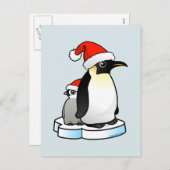 Santa Emperor Penguin Feestdagenkaart (Voorkant / Achterkant)