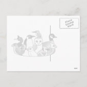 Santa Emperor Penguin Feestdagenkaart (Achterkant)