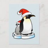 Santa Emperor Penguin Feestdagenkaart (Voorkant)