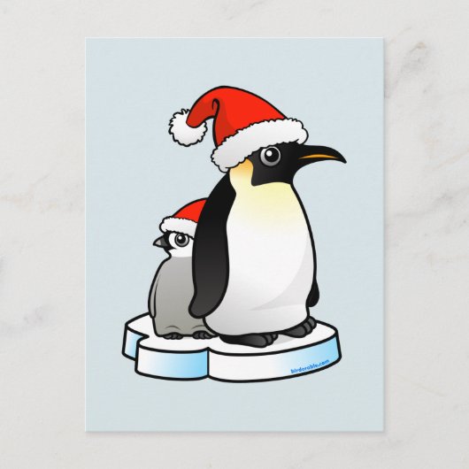 Santa Emperor Penguin Feestdagenkaart (Voorkant)