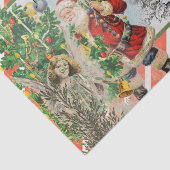 SANTA EN ANGELS RED STRIPED Tissue Paper Tissuepapier (Detail)