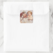Santa en Baby - Sticker (Tas)
