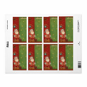 Santa en bauble label (Full Sheet)
