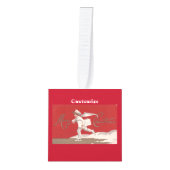 santa en boy nostalgie kerst decoratie (Voorkant)