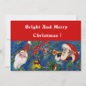 SANTA EN CHRISTMAS NIGHT FEESTDAGENKAART (Achterkant)