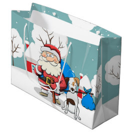 Santa en Dog  Groot Cadeauzakje