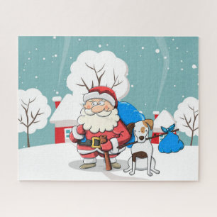Santa en Dog Legpuzzel