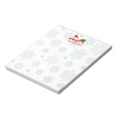 Santa en Elf Cute en grappige karakters die C piek Notitieblok (Linkerzijde)