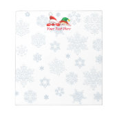 Santa en Elf Cute en grappige karakters die C piek Notitieblok (Voorkant)