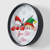 Santa en Elf Cute en grappige tekenaars die naar d (Hoek)