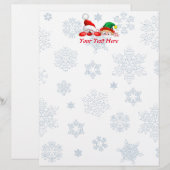 Santa en Elf Cute en grappige tekenaars die naar d Briefhoofd (Voorkant / Achterkant)