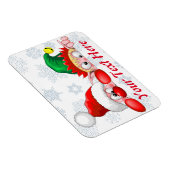 Santa en Elf Cute en grappige tekenaars die naar d Magneet (Rechterzijde)