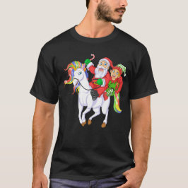 santa en elf ridi t-shirt
