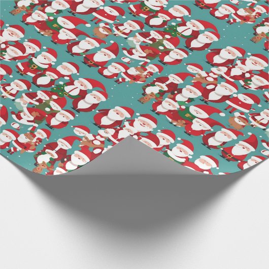 Santa en Elfen inpakpapier (Hoek)