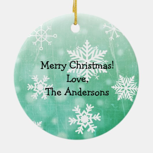 Santa- en Elves-maskers en toiletpapier Keramisch Ornament (Achterkant)