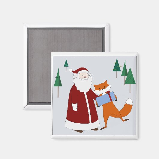 Santa en Fox magneet (Voorkant / Achterkant)