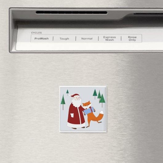 Santa en Fox magneet (Insitu (Vaatwasser))