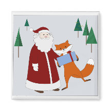 Santa en Fox magneet