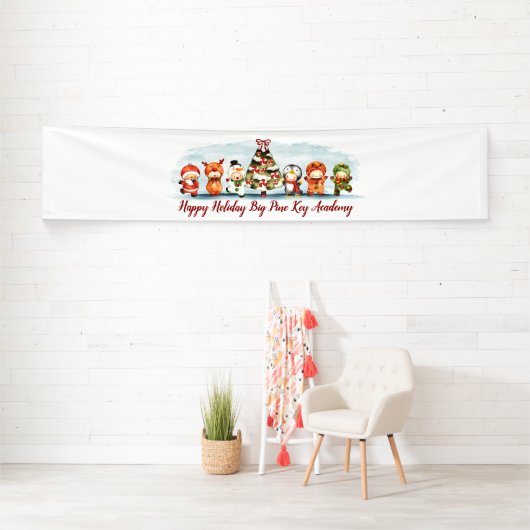 Santa en Friends Holiday Banner (Insitu)
