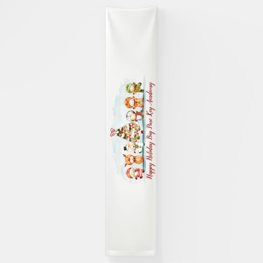 Santa en Friends Holiday Banner (Verticaal)