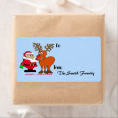 Santa en Gift Label (groot) (Insitu)