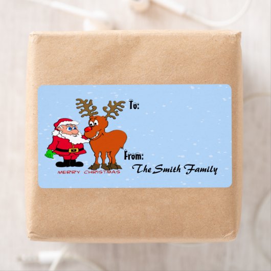 Santa en Gift Label (groot) (Insitu)