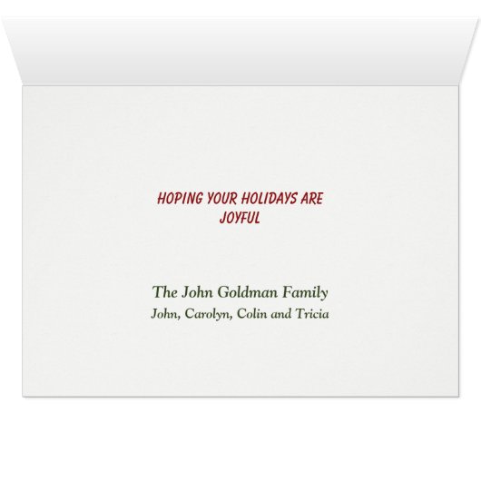 Santa en Golden Retriever Puppy Kerst Kaart (Binenzijde Horizontaal (Onderkant))